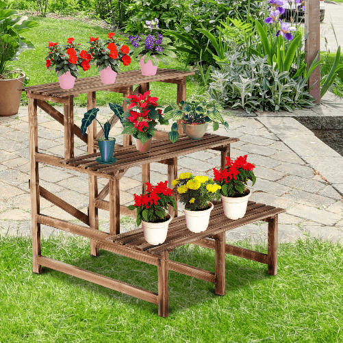 Outsunny-Scaletta-Fioriera-Portavasi-da-Giardino-a-3-Ripiani-in-Legno-di-Abete-80x80x80cm