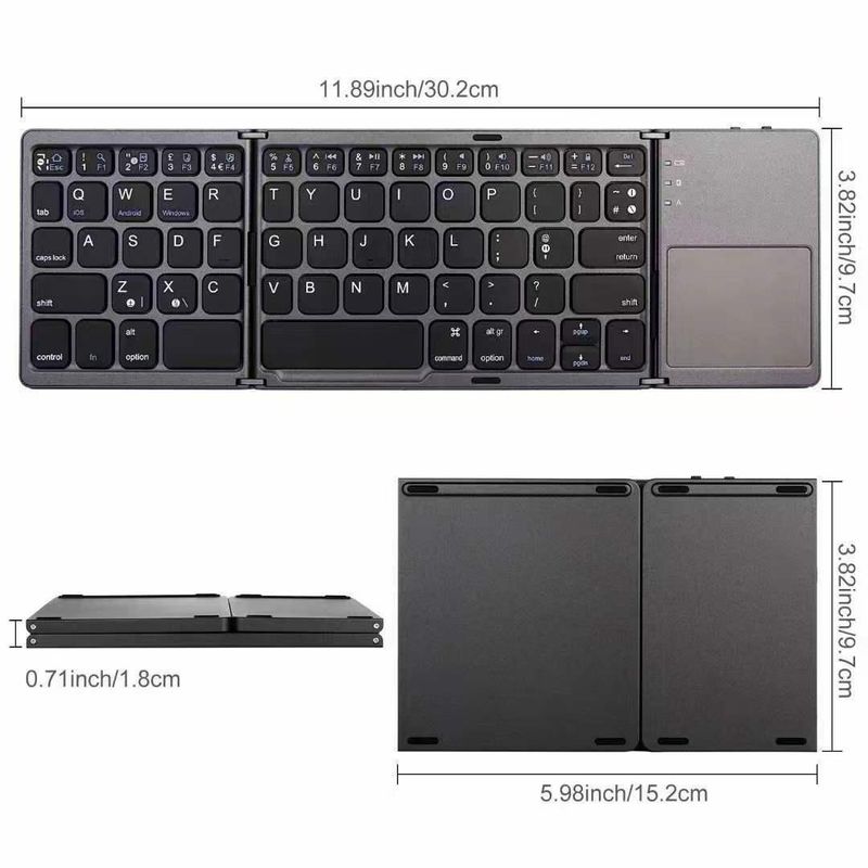 CoreParts-MSPP8044-ricambio-per-cellulare--Foldable-wireless-US-English---keyboard-with-touch-Dark---Grey---Warranty-12M