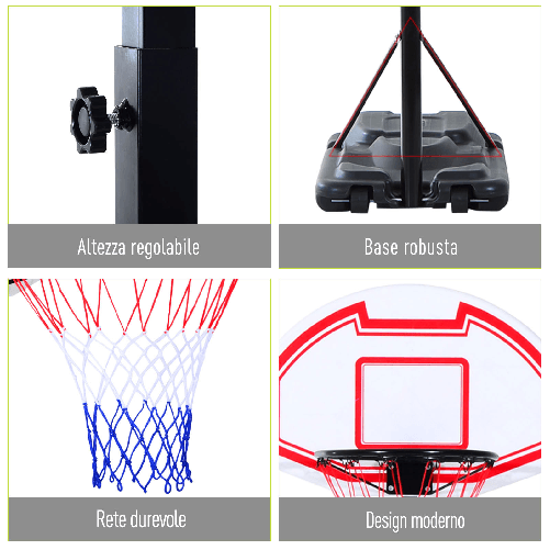 HOMCOM-Canestro-da-Basket-da-Esterno-con-Supporto-e-Altezza-Regolabile-in-Acciaio