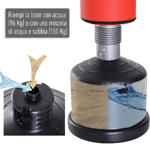 HOMCOM-Sacco-boxe-da-terra---allenamento-MMA-MUAY-THAI-KICK---Boxing-machine