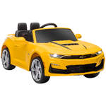 HOMCOM Macchina Elettrica per Bambini 12V Marchio Chevrolet Camaro con Telecomando, Giallo