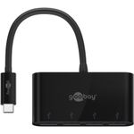 Goobay 61073 hub di interfaccia USB tipo-C 5000 Mbit/s Nero (Goobay 4-Port USB-A Multiport Adapter - Black)