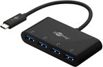 Goobay-61073-hub-di-interfaccia-USB-tipo-C-5000-Mbit-s-Nero--Goobay-4-Port-USB-A-Multiport-Adapter---Black-