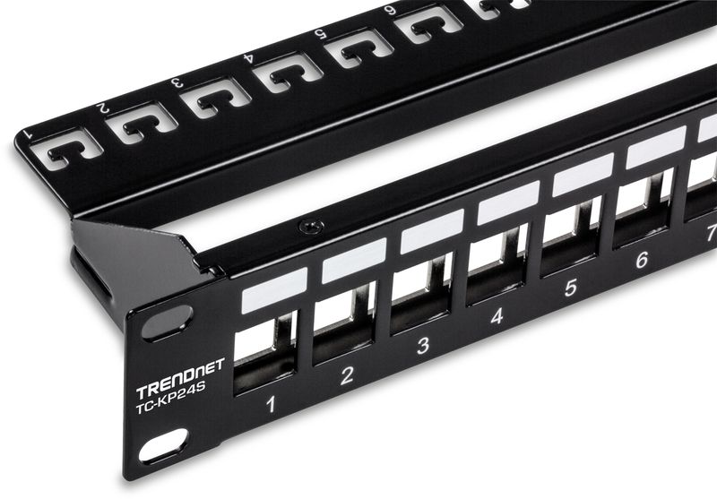 Trendnet-TC-KP24S-pezzo-di-pannello-1U--TRENDnet-TC-KP24-24-Port-Blank-Keystone-Shielded-1U-Patch-Panel-2Years-warranty-