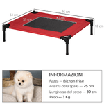 PawHut-Cuccia-Estiva-Brandina-per-Cani-fino-a-18kg-da-Esterno-e-Interno-Lettino-per-Animali-76x61x18cm-Rosso