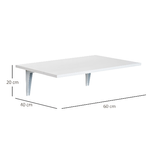 HOMCOM-Tavolino-a-Muro-Pieghevole-Salvaspazio-in-MDF-e-Telaio-in-Metallo-per-Cucina-Salotto-Bianco-60x40x20cm