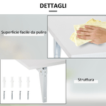 HOMCOM-Tavolino-a-Muro-Pieghevole-Salvaspazio-in-MDF-e-Telaio-in-Metallo-per-Cucina-Salotto-Bianco-60x40x20cm