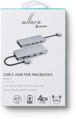 eSTUFF-USB-C-Dual-USB-C-Dock-USB-3.2-Gen-1-3.1-Gen-1-Type-C-5000-Mbit-s-Alluminio--USB-C-12-in-1-Mobile-Hub-for---MacBoo