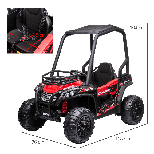 HOMCOM-Macchina-Elettrica-per-Bambini-3-8-Anni-Quad-Elettrico-Mini-Rosso-e-Nero