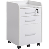 HOMCOM-Cassettiera-da-Ufficio-Bianca-in-Legno-con-Chiavi-e-3-Cassetti