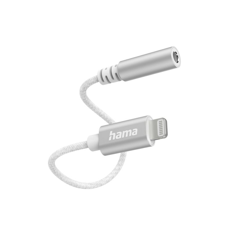 Hama-00201523-cavo-Lightning-Bianco--Hama-Lightning-Male-to-3.5mm-Jack-Female-Cable-Ultra-Thin---Flexible-Cable-