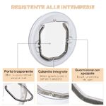 PawHut-Gattaiola-con-4-Modalita-di-Blocco-per-Vetro-Rete-e-Porte-Φ30x4cm---Bianco