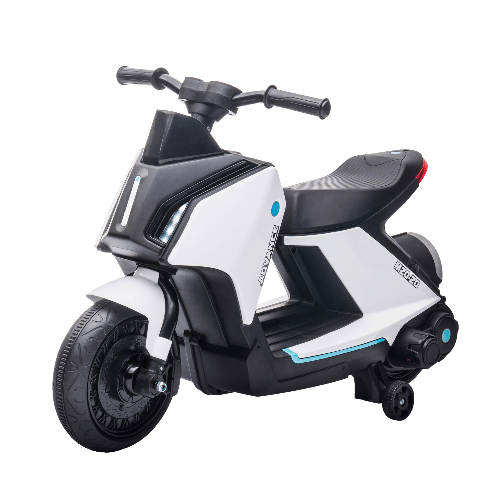 HOMCOM-Moto-Elettrica-per-Bambini-eta-2-4-anni---Bianco