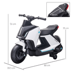 HOMCOM-Moto-Elettrica-per-Bambini-eta-2-4-anni---Bianco