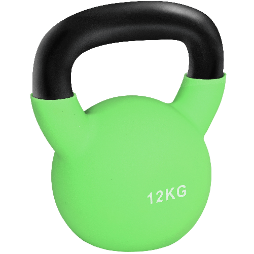 HOMCOM-Kettlebell-12-kg-per-Allenamento-Spalle-e-Bicipiti-in-Metallo-e-Gomma-20x13x23-cm-Verde