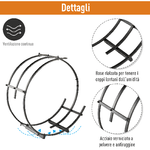 Outsunny-Portalegna-in-Ferro-per-Camino-Forma-ad-Anello-Nero