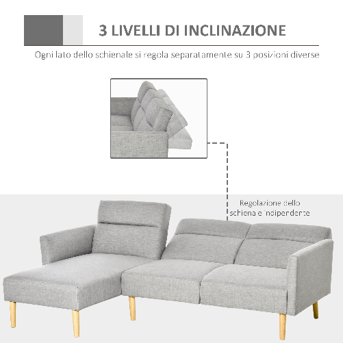 HOMCOM-Divano-Letto-3-Posti-Divano-Angolare-in-Tessuto-Grigio-con-Schienale-Regolabile-Stile-Scandinavo-207x146x80cm