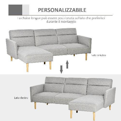 HOMCOM-Divano-Letto-3-Posti-Divano-Angolare-in-Tessuto-Grigio-con-Schienale-Regolabile-Stile-Scandinavo-207x146x80cm