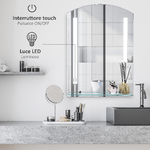 kleankin-Specchio-Bagno-con-Luce-LED-e-Interruttore-Touch-Mensola-in-Vetro-e-Struttura-Alluminio