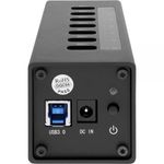 Hub-USB-3.0---7-porte---custodia-in-alluminio---nero---con-alimentatore-da-25A