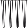 HOMCOM-Gambe-per-Tavoli-Set-4-Pezzi-in-Acciaio-Preforato-con-20-Viti-Incluse-12x12x71-cm-Nero