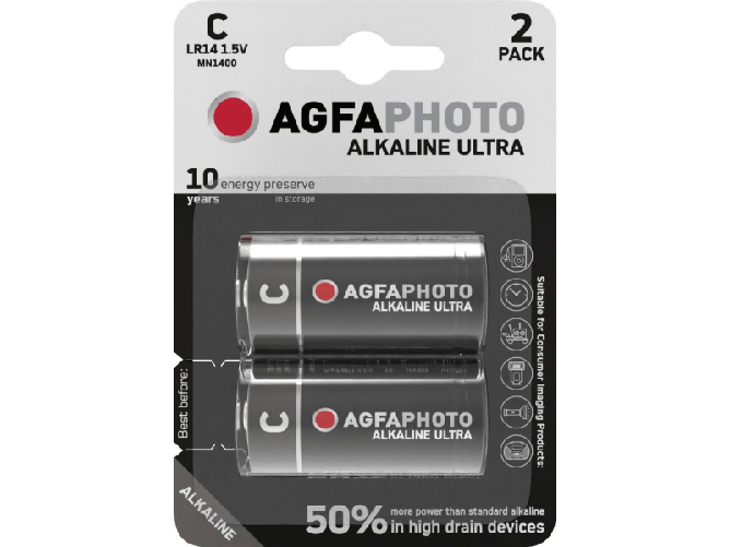 AGFAPHOTO-Batteria-Alcalina-Baby-C-LR14-1.5V-Blister--Confezione-da-2-