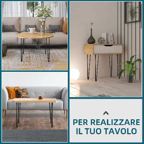 HOMCOM-Gambe-per-Tavoli-Set-4-Pezzi-in-Acciaio-Preforato-con-20-Viti-Incluse-12x12x71-cm-Nero