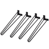 HOMCOM-Gambe-per-Tavoli-Set-4-Pezzi-in-Acciaio-Preforato-con-20-Viti-Incluse-12x12x71-cm-Nero