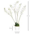 HOMCOM-Orchidea-Finta-in-Vaso-Alta-75cm-per-Interno-ed-Esterno-Bianco