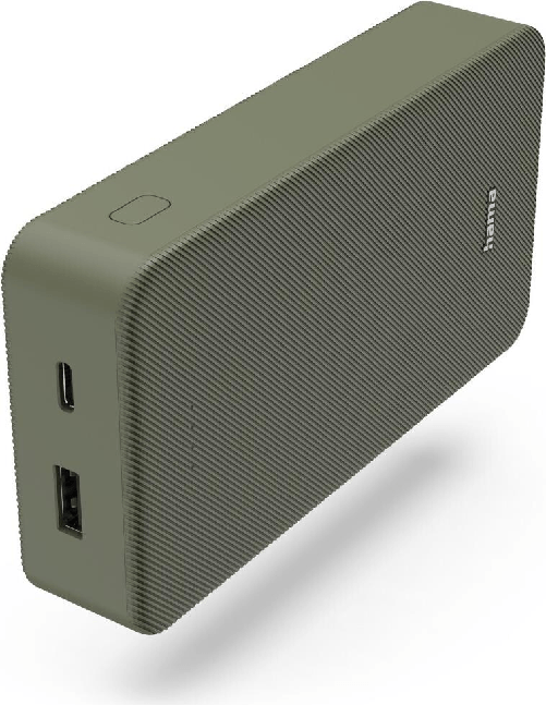 Hama-Colour-20-Green-20000mAh-Fast-Charge-Powerbank-USB-A---USB-C-LED-Capacity-Indicator