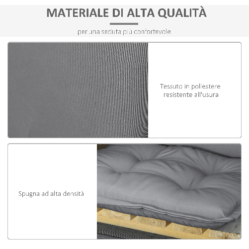 Outsunny-Set-2-Cuscini-da-Esterno-e-Interno-Imbottiti-per-Sedie-a-Schienale-Alto-in-Poliestere-50x120x9cm-Grigio-Scuro