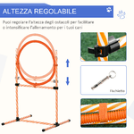 PawHut-Set-Agility-Dog-per-Addestramento-Cani-con-Slalom-Ostacoli-Regolabili-Fischietto-e-Sacca-di-Trasporto