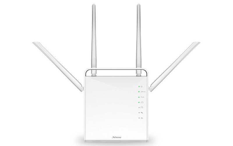 Strong-Dual-Band-Gigabit-Router-1200---Router-wireless---Switch-a-4-porte---GigE---802.11a-b-g-n-ac---Dual-Band