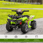 HOMCOM-Quad-Elettrico-per-Bambini-con-Batteria-Ricaricabile-6V-Pulsante-Acceleratore-Eta-18-36-Mesi-70x42x45cm-Verde