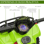 HOMCOM-Quad-Elettrico-per-Bambini-con-Batteria-Ricaricabile-6V-Pulsante-Acceleratore-Eta-18-36-Mesi-70x42x45cm-Verde