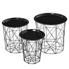 HOMCOM-Set-3-Tavolini-da-Salotto-con-Coperchio-Rimovibile---Nero