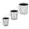 HOMCOM-Set-3-Tavolini-da-Salotto-con-Coperchio-Rimovibile---Nero