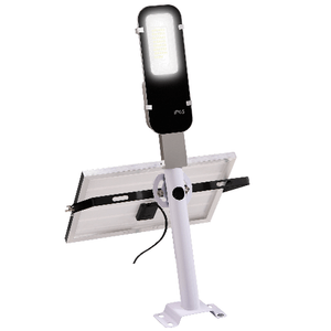 Outsunny Lampada Solare da Giardino a LED, Luce Regolabile e Timer con Telecomando, 68x37x16cm, Nero