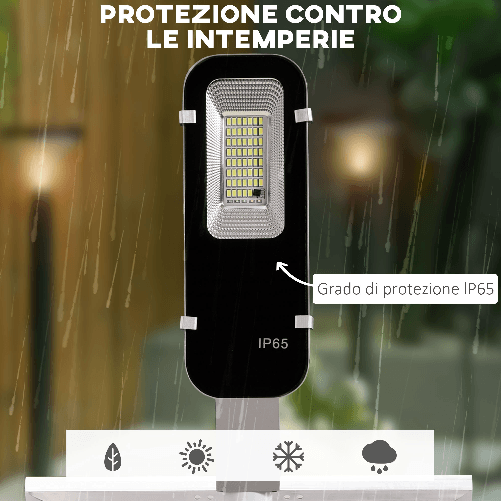 Outsunny-Lampada-Solare-da-Giardino-a-LED-Luce-Regolabile-e-Timer-con-Telecomando-68x37x16cm-Nero