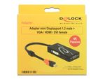 DeLOCK---Convertitore-video---DisplayPort---HDMI---VGA---DVI---DVI-HDMI-VGA---Nero---Vendita-al-dettaglio--62855-