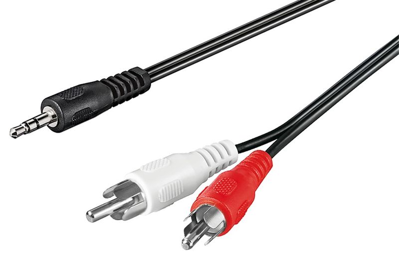 CAVO-STEREO-PER-COLLEGAMENTO-CASSE-PC---1-CONNETTORE-3.5-MM.--2-CONNETTORI-CINCH--RCA--MASCHIO-MT.10