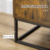HOMCOM-Mobile-Multiuso-con-Portabottiglie-Vani-Aperti-e-Armadietto-Stile-Industriale-60x40x100cm-Marrone