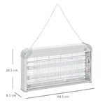 Outsunny-Elettroinsetticida-da-Esterno-e-Interno-con-Lampada-Antizanzare-UV-per-60m²-Zanzariera-Elettrica-30W-Grigio