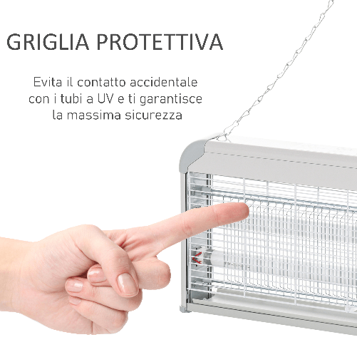 Outsunny-Elettroinsetticida-da-Esterno-e-Interno-con-Lampada-Antizanzare-UV-per-60m²-Zanzariera-Elettrica-30W-Grigio