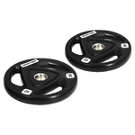 SPORTNOW-Set-di-2-Dischi-Pesi-da-20kg-in-Acciaio-con-Rivestimento-in-Gomma-per-Bilanciere