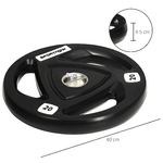 SPORTNOW-Set-di-2-Dischi-Pesi-da-20kg-in-Acciaio-con-Rivestimento-in-Gomma-per-Bilanciere