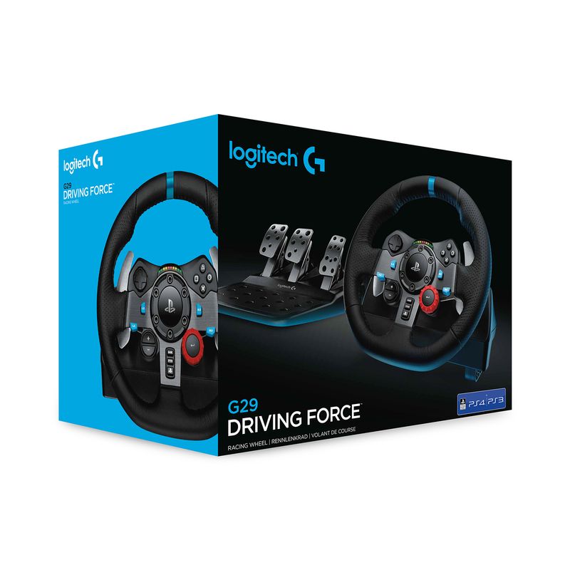 Logitech-G-G29-Nero-USB-2.0-Sterzo--Pedali-Analogico-PC-PlayStation-4-Playstation-3--G29-Driving-Racing-Wheel-PlayStatio