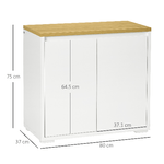 HOMCOM-Mobile-Multiuso-con-Armadietto-a-2-Livelli-in-Truciolato-e-Ripiano-regolabile-80x37x75cm