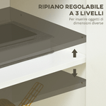 HOMCOM-Mobile-Multiuso-con-Armadietto-a-2-Livelli-in-Truciolato-e-Ripiano-regolabile-80x37x75cm