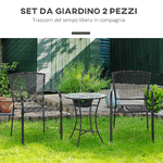 Outsunny-Set-2-Sedie-da-Giardino-in-Metallo-per-Cortile-Patio-e-Terrazza-Nero